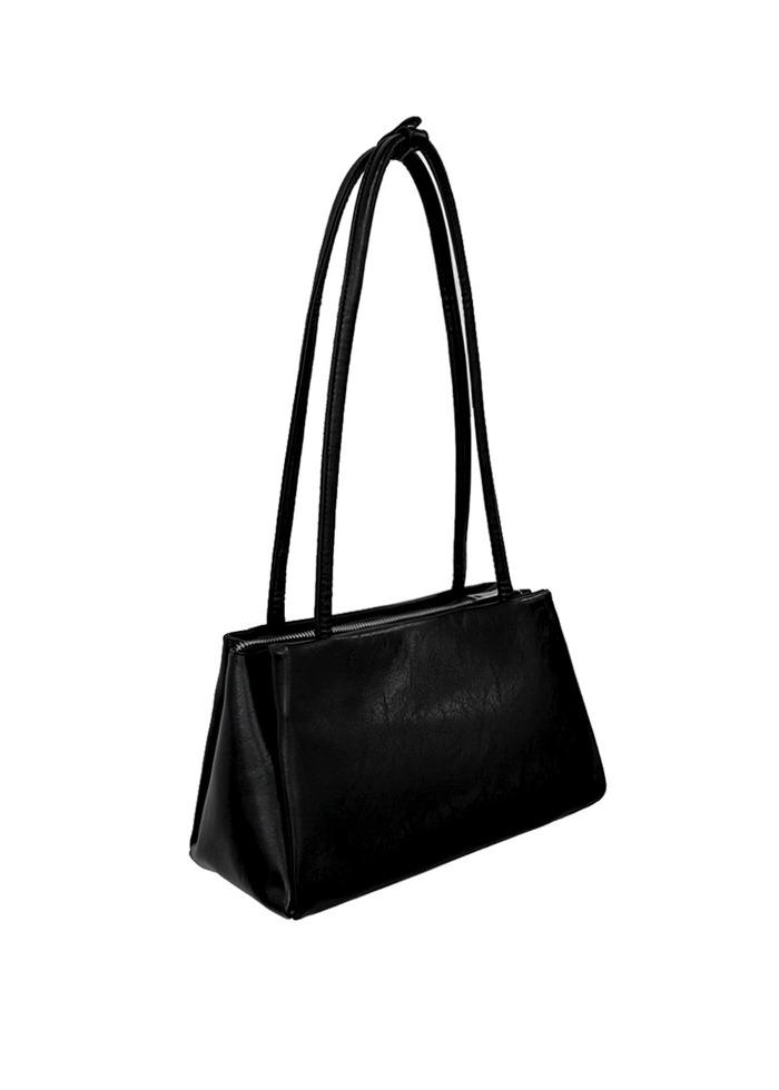 NO.214 BLACK THREE POCKET SHOULDER BAG