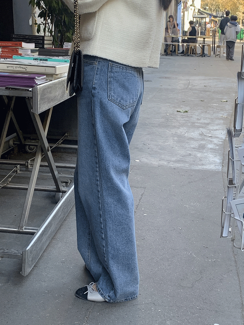 [Lemoir] Wide Denim (middle blue) *S,M,L 10차 리오더중*