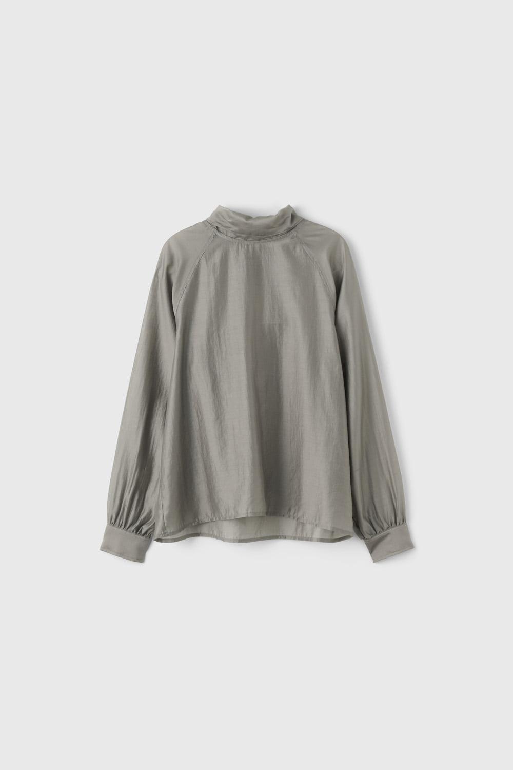 Misty Sheer Highneck Blouse_Gary