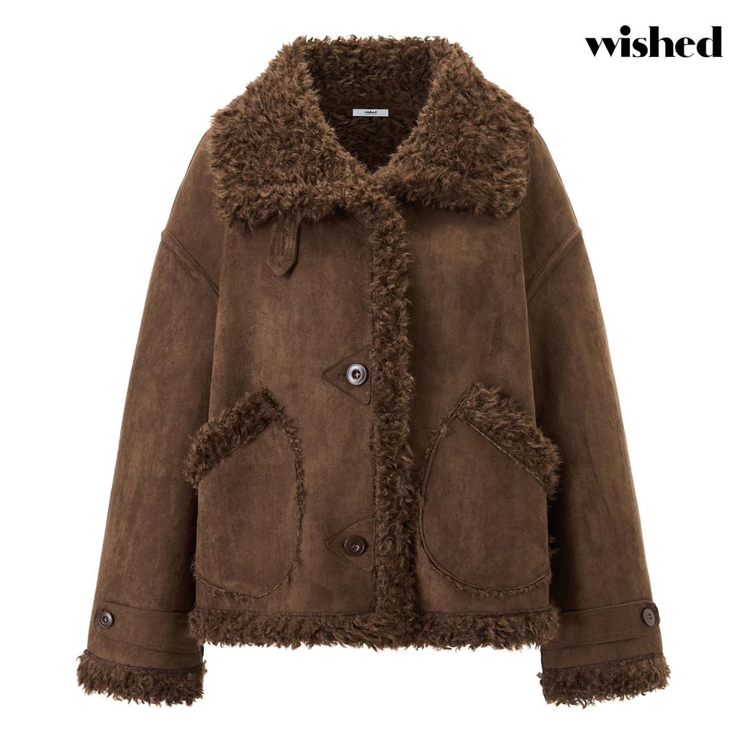 퍼 배색 시어링 무스탕 자켓 (WICDJK009)