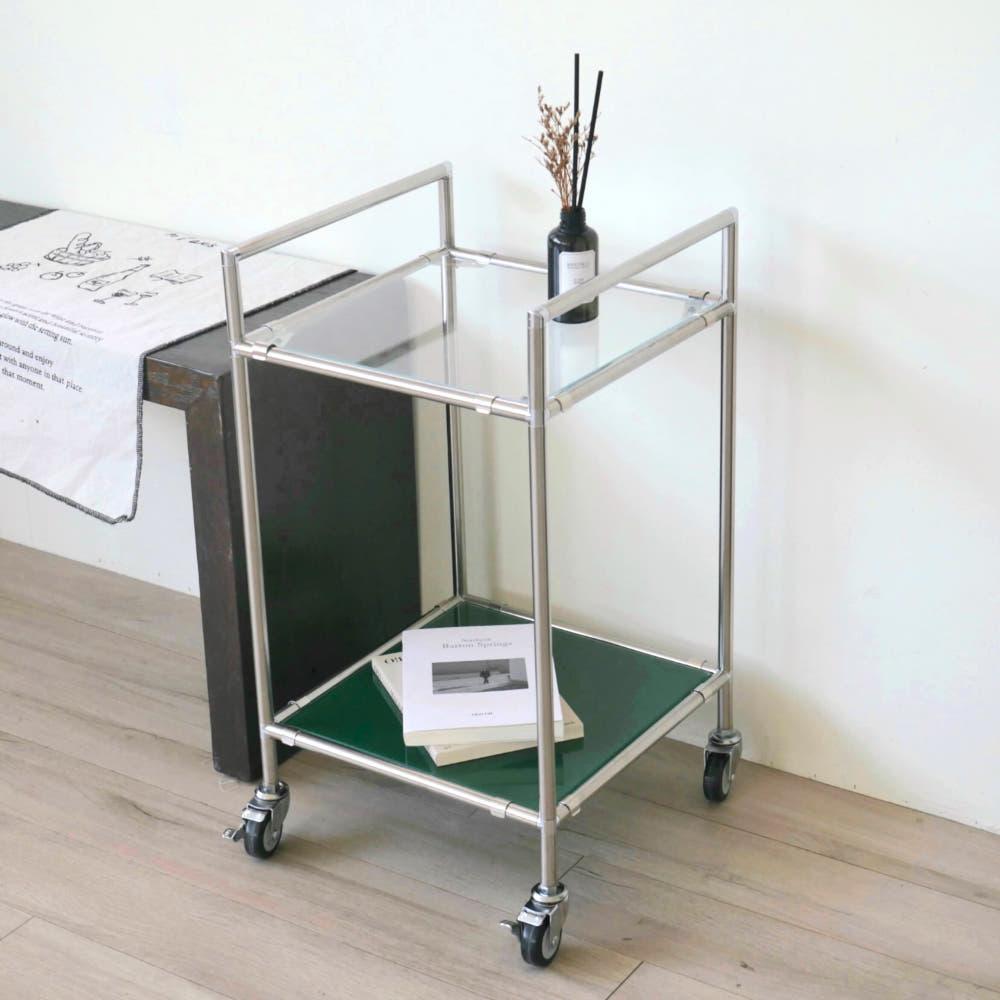 비햅핀 모듈가구 모듈 2단 트롤리 이동식 협탁 선반 바퀴 미니 보조 사이드 테이블 T01