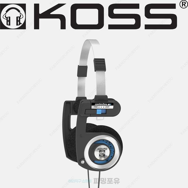 KOSS 코스 포르타 프로 온이어 이어폰 헤드셋 블랙 실버 포타프로