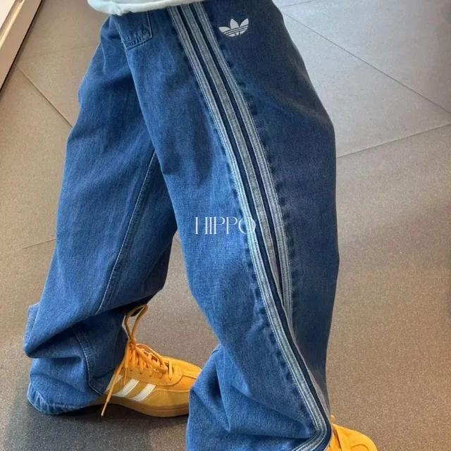 아디다스 오리지널 데님 파이어버드 진청 청바지 팬츠 블루 JC6234