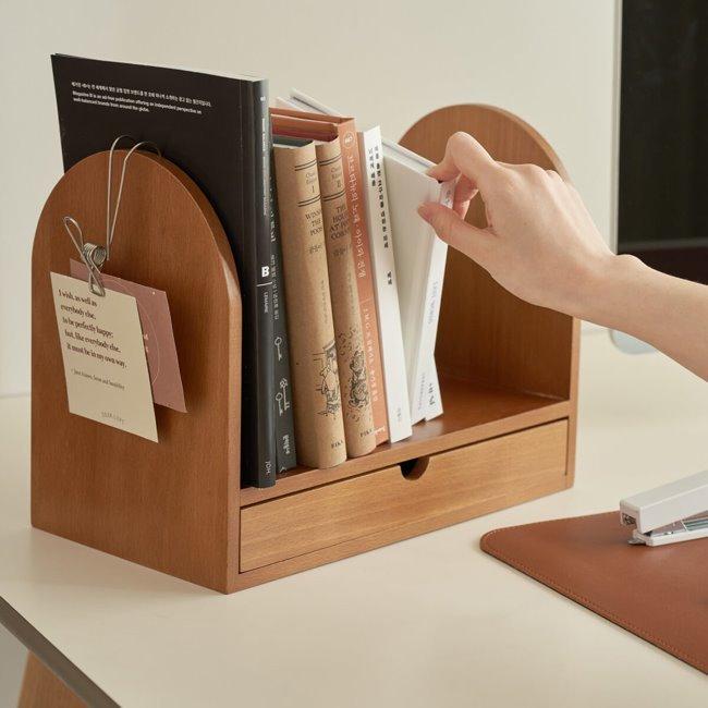 [예스24] [리센스] 오늘의 책장_서랍형(와이드) : 집중력을 위한 책장, 정리된 공간은 집중력 상승에 도움을 줍니다.