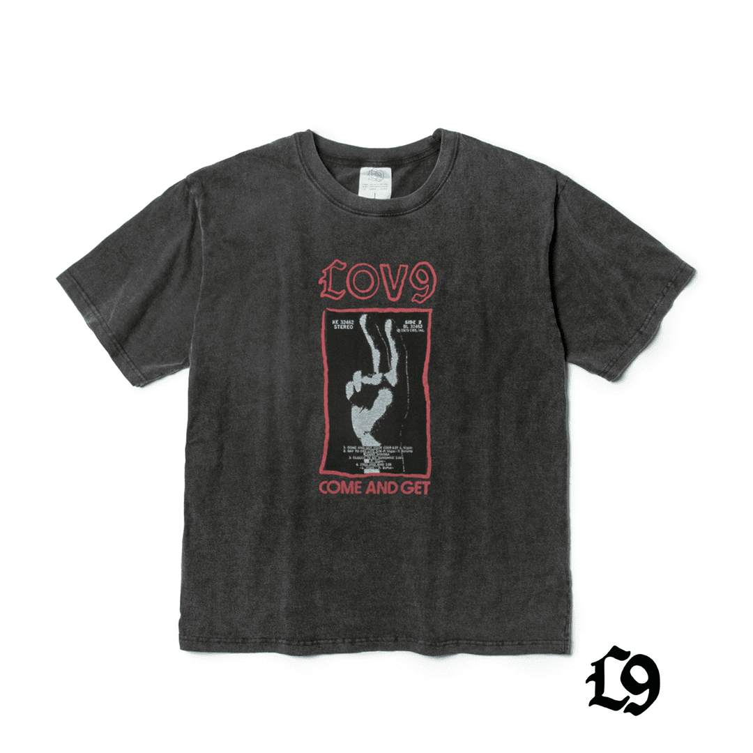 FADED BLACK SS T SHIRT "LOV9\"