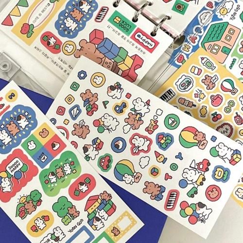 윤구 해피띵스 스티커 4종