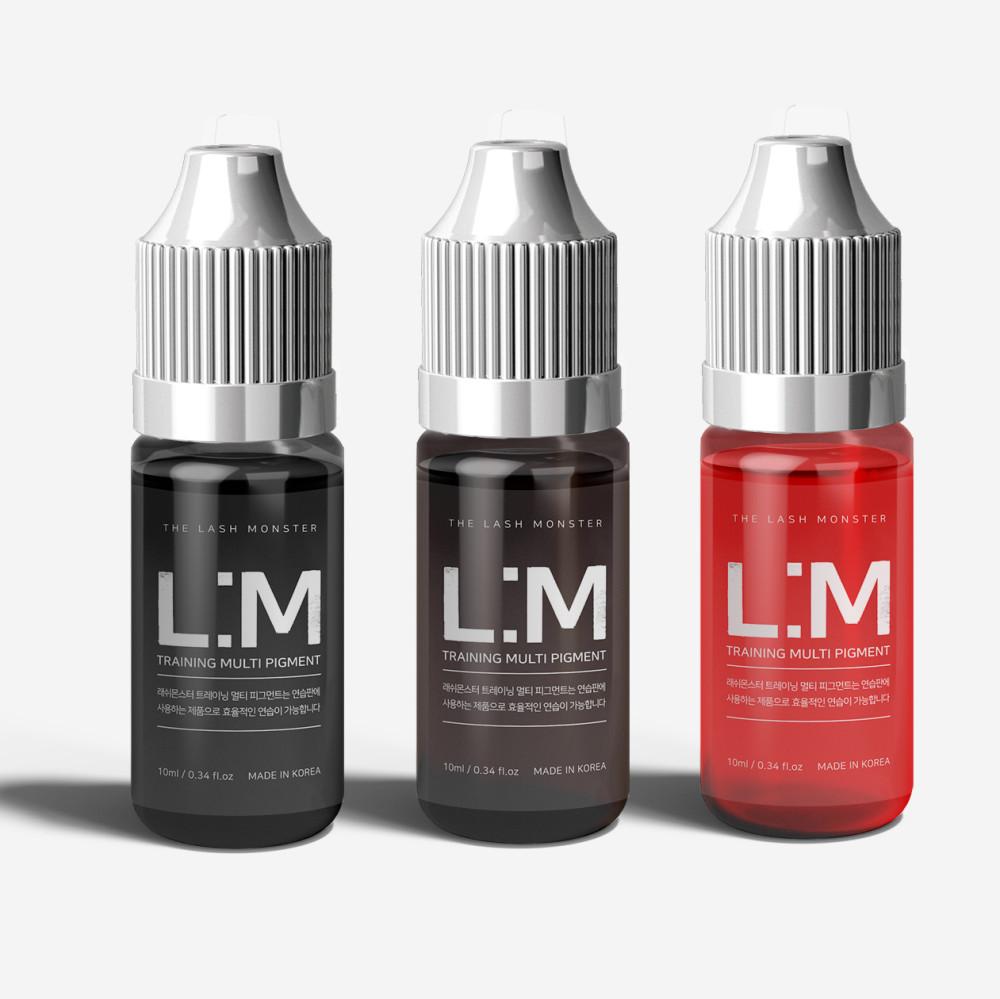 [NEW]래쉬몬스터 반영구화장 연습용색소 3종 / 겸용색소 연습판전용 트레이닝 피그먼트