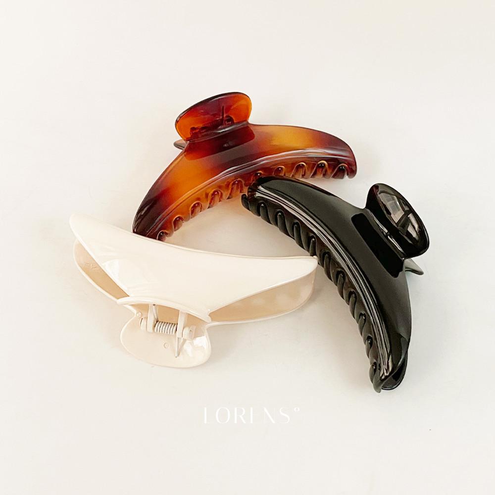 로렌스 론드 빅 머리집게 3컬러 데일리 베이직 숱많은 올림머리 헤어 국내산 왕 집게핀