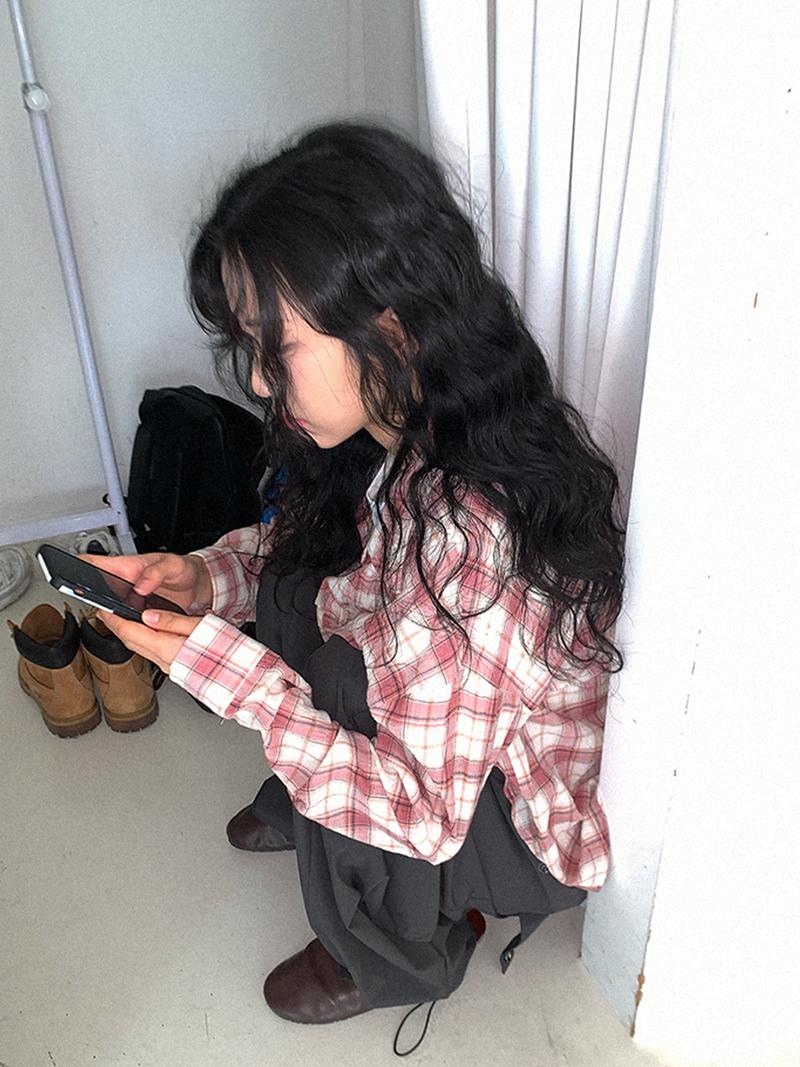 더언더블 FARMER CHECKERED SHIRT