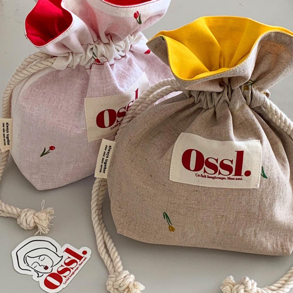 [Ossl]오슬 린넨 튤립 파우치