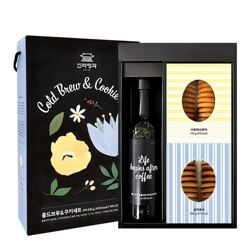 신라명과 콜드브루 쿠키세트, 콜드브루375ml+..., 1개 - 커피세트 | 쿠팡