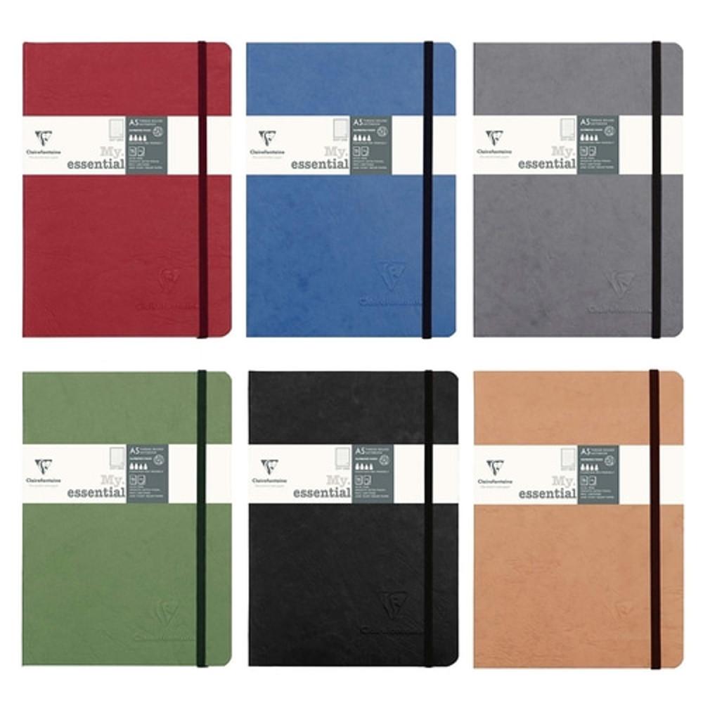 클레르퐁텐 마이 에센셜 양장 제본 노트 148 x 210mm 하드커버 만년필용 가죽느낌