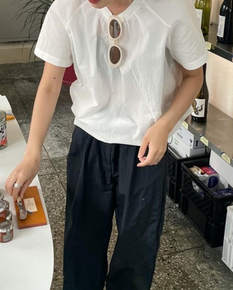 String point short-sleeved 스트링 포인트 반팔