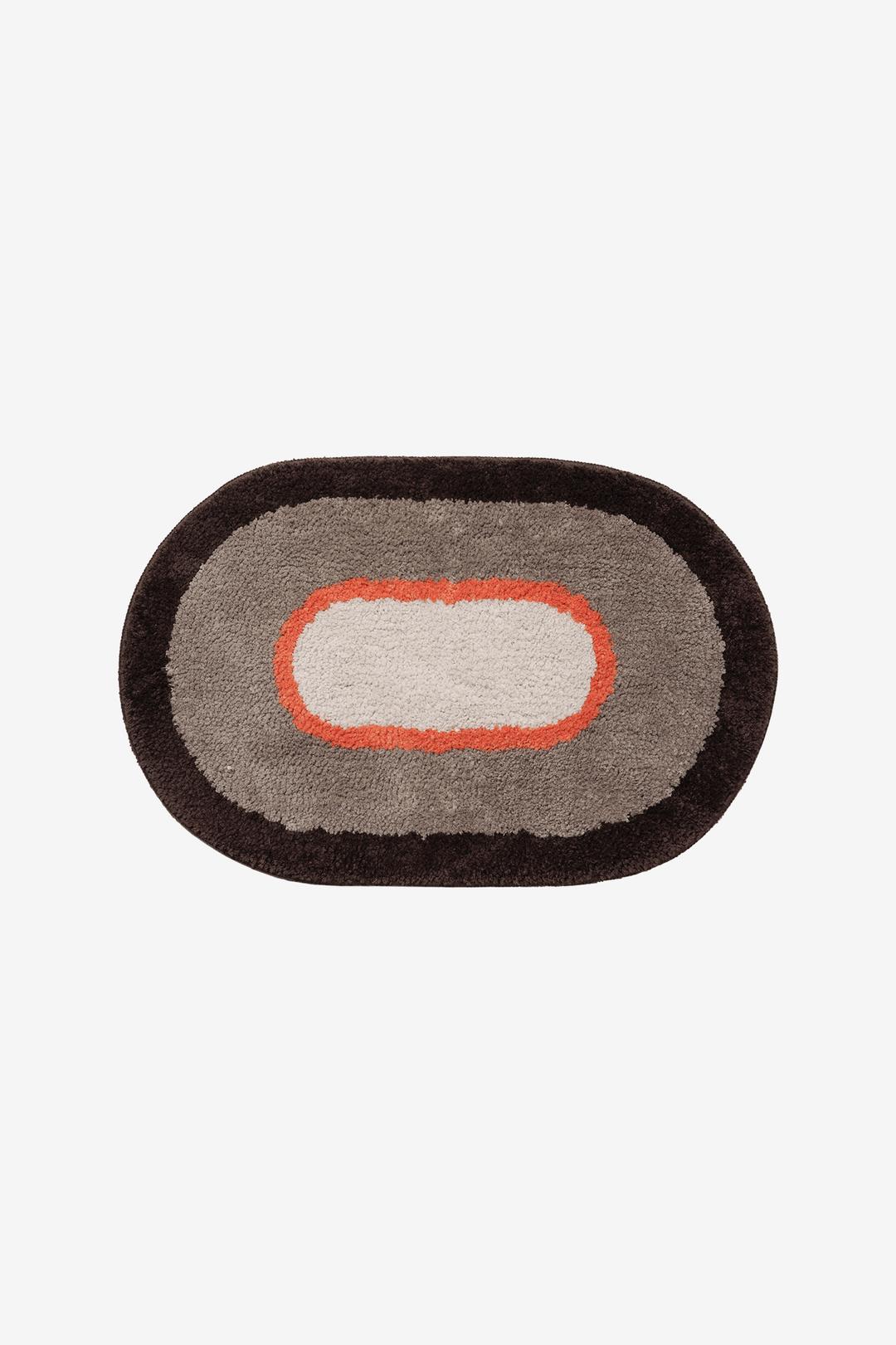 Egg Rug - Brown&Orange