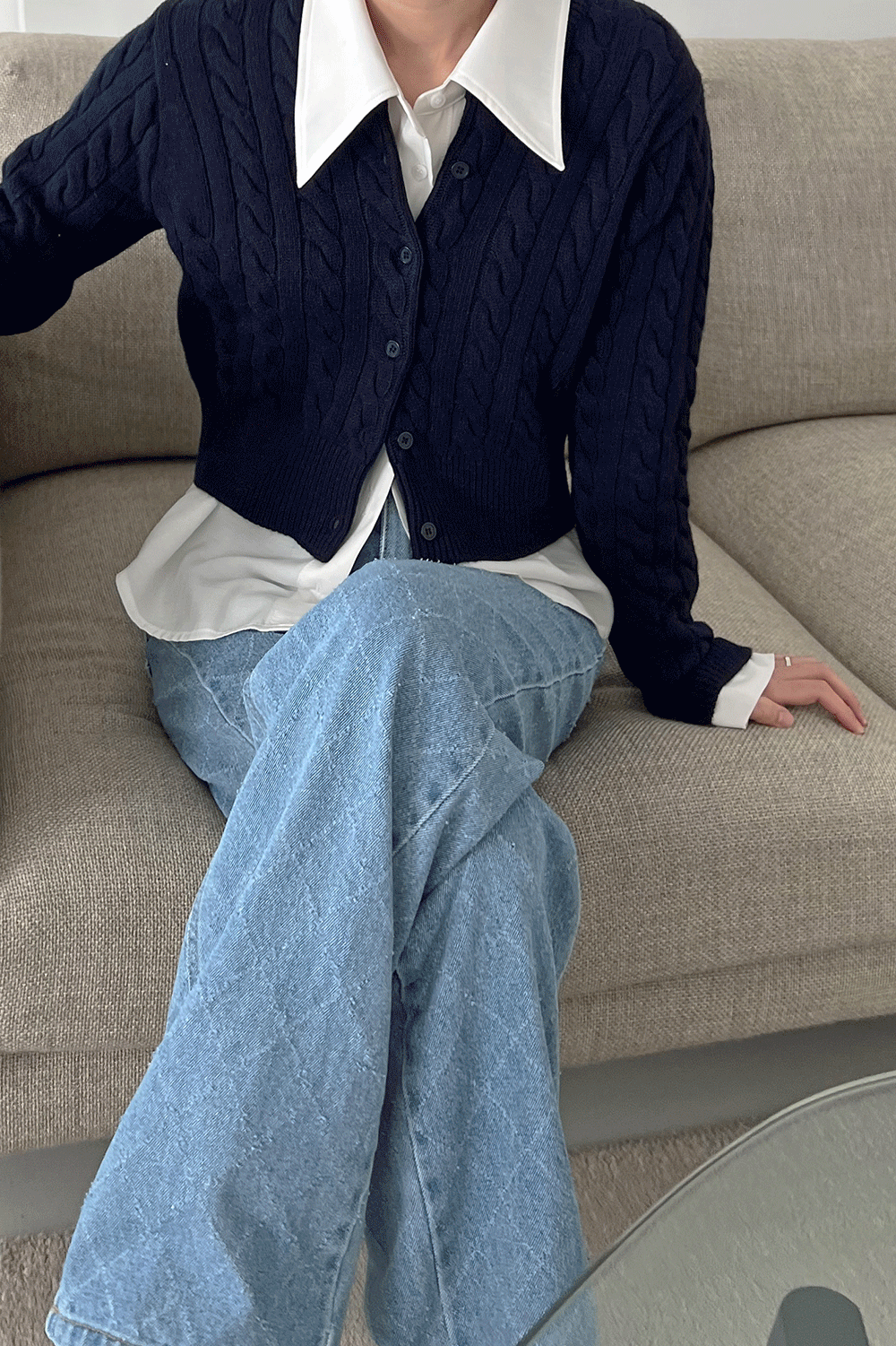 LAUREN TWIST CARDIGAN(3COLORS)