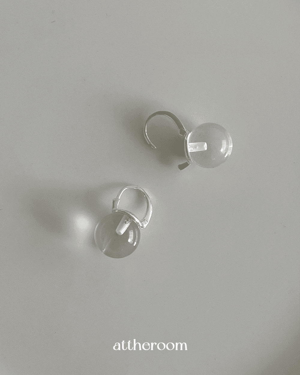 실버925 백수정 슬림 원터치 링귀걸이