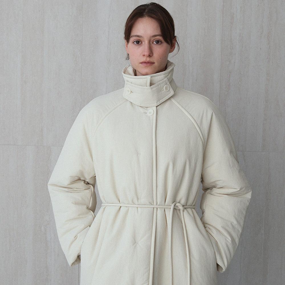 [릴레이30%쿠폰]padded balmacaan coat (ivory)