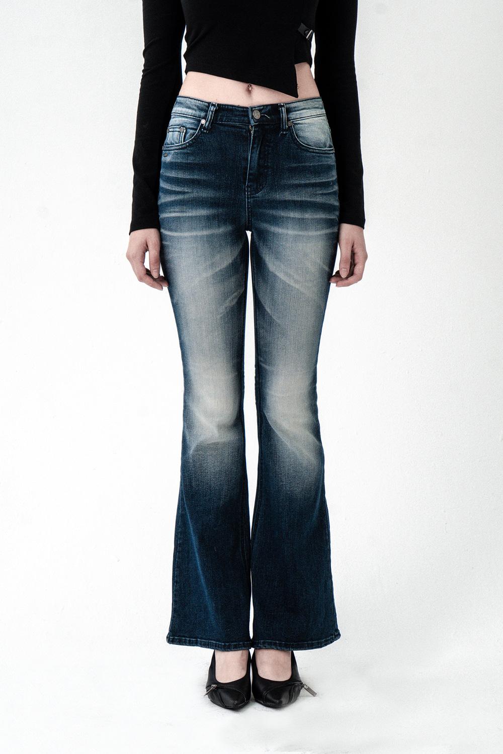 [9/30~] DUST WASHING DENIM PANTS BLUE