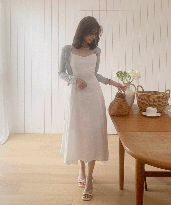 퍼빗 [끈조절O] 클로무드 플레어 뷔스티에 원피스 - 2color