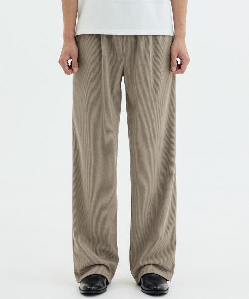 기모 코듀로이 세미 와이드 밴딩 팬츠 모카