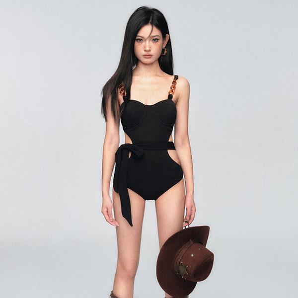 PINKUP 체인 미니 트임 모노키니