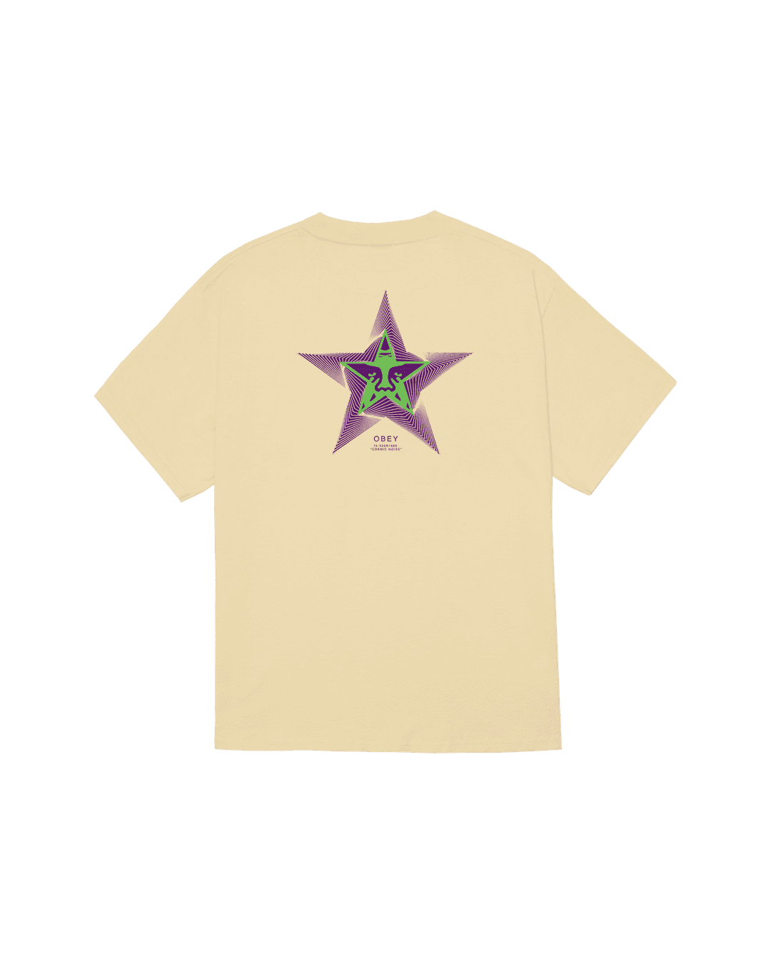 COSMIC NOISE CLASSIC T-SHIRT - PALE YELLOW / S