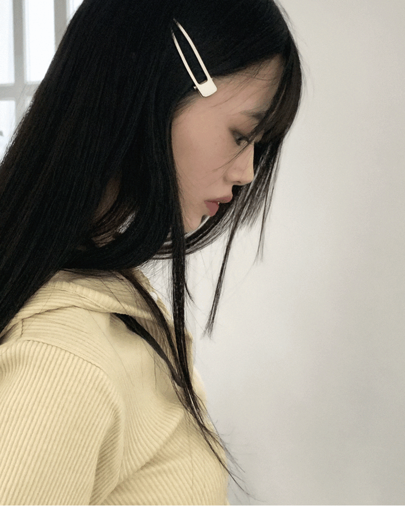 [2개발송] 슈가룬 클립 실버 기본 헤어 머리핀