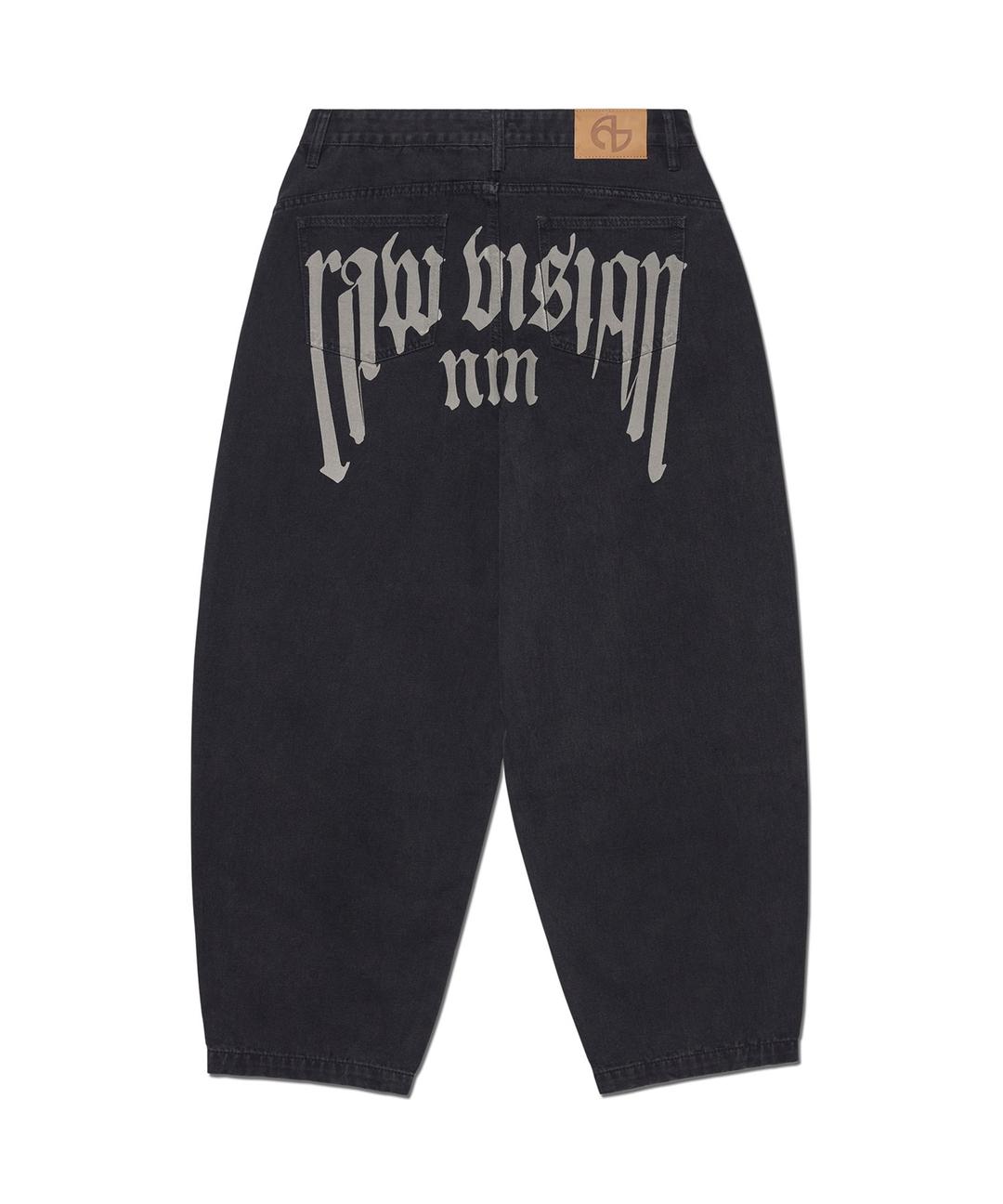 (XS, S size 5/8 deliver) RAW VISION DENIM PANTS - WASHED BLACK
