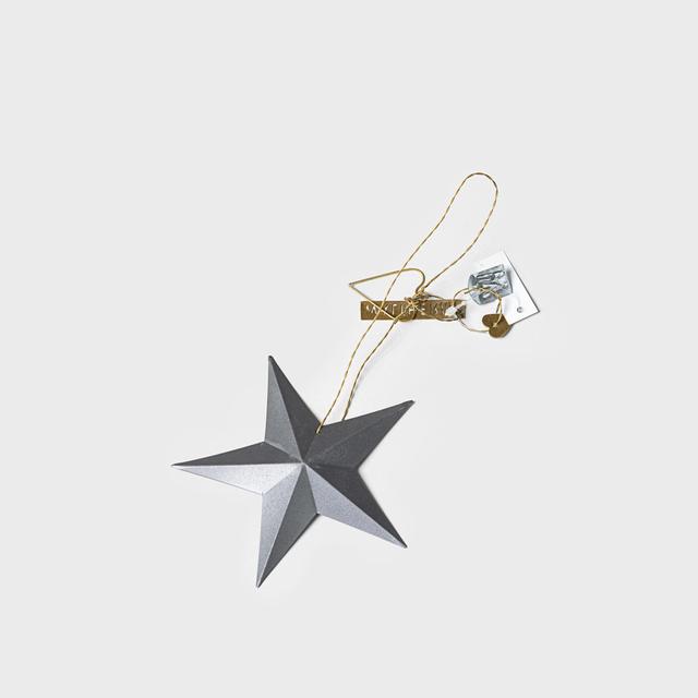 Walther & Co 크리스마스 트리 오너먼트 Hanging Star, Zinc 12cm