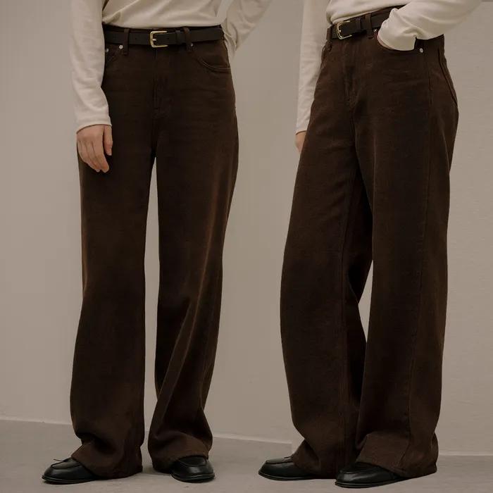 [1차:11/27 예약배송] Soft peach cotton pants [KNFW05PT02]_Brown