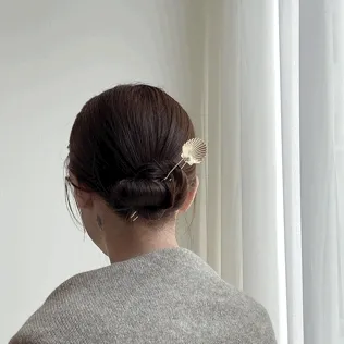 조개 메탈 비녀