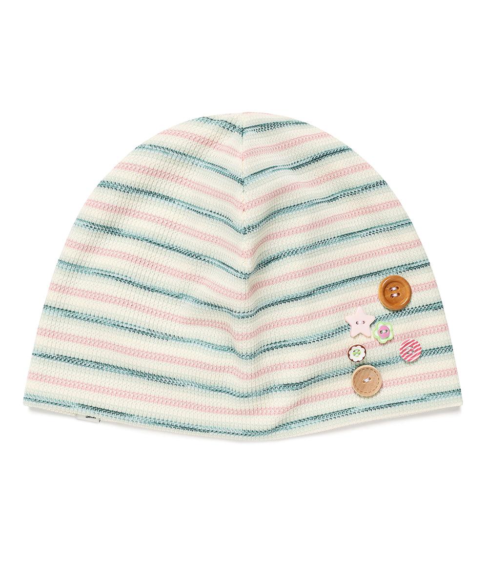 [4/17 예약발송] STRIPED BUTTON BEANIE[PINK]