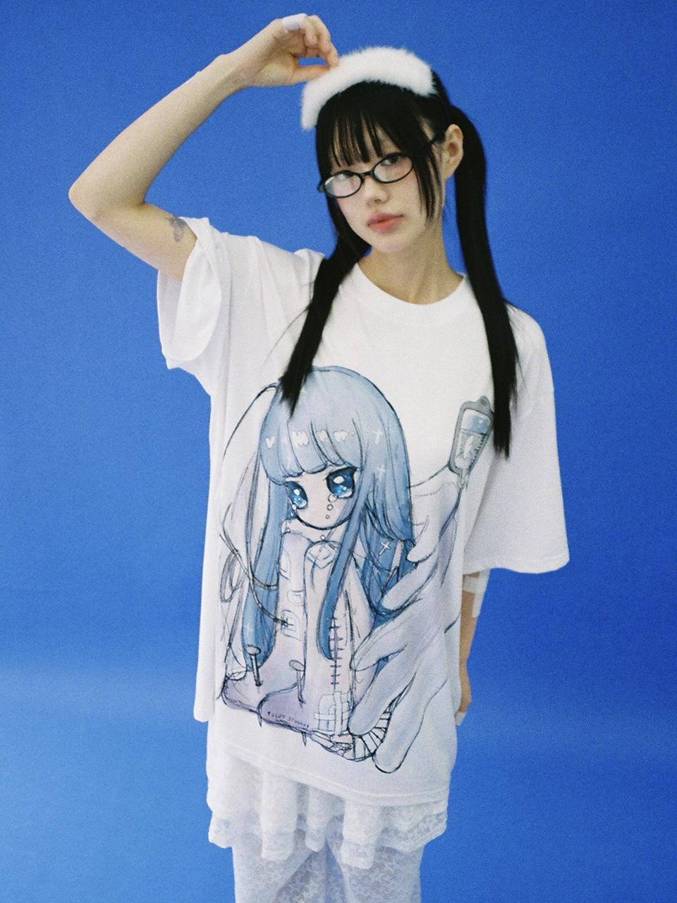 ♪ Sad Angel Aerocool T-shirt - BLUE ♫