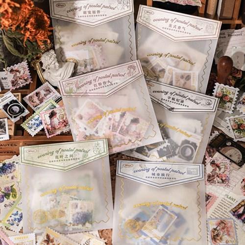 6종 30p 레트로 편지 스티커 세트