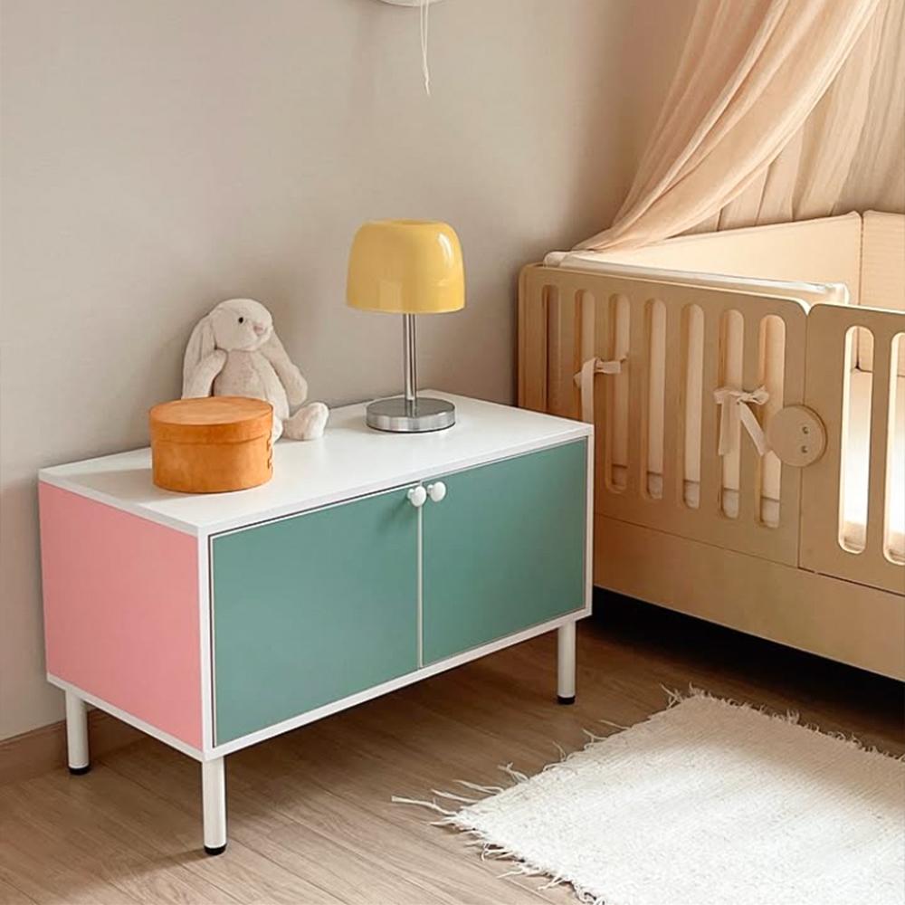 오그레 파스텔 스퀘어 컬러 수납장