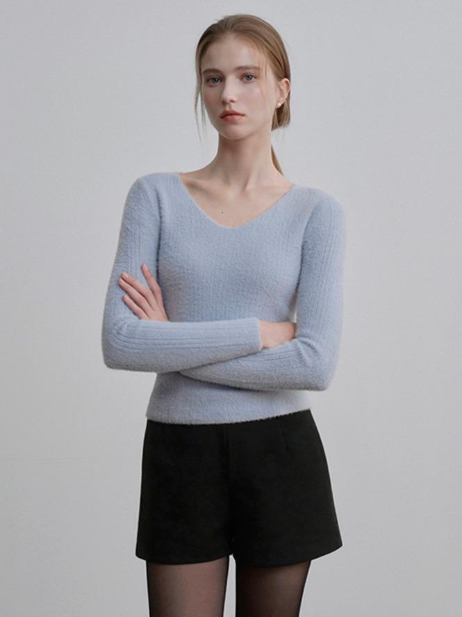 tifof 아니스 브이넥 슬림 니트_SORA