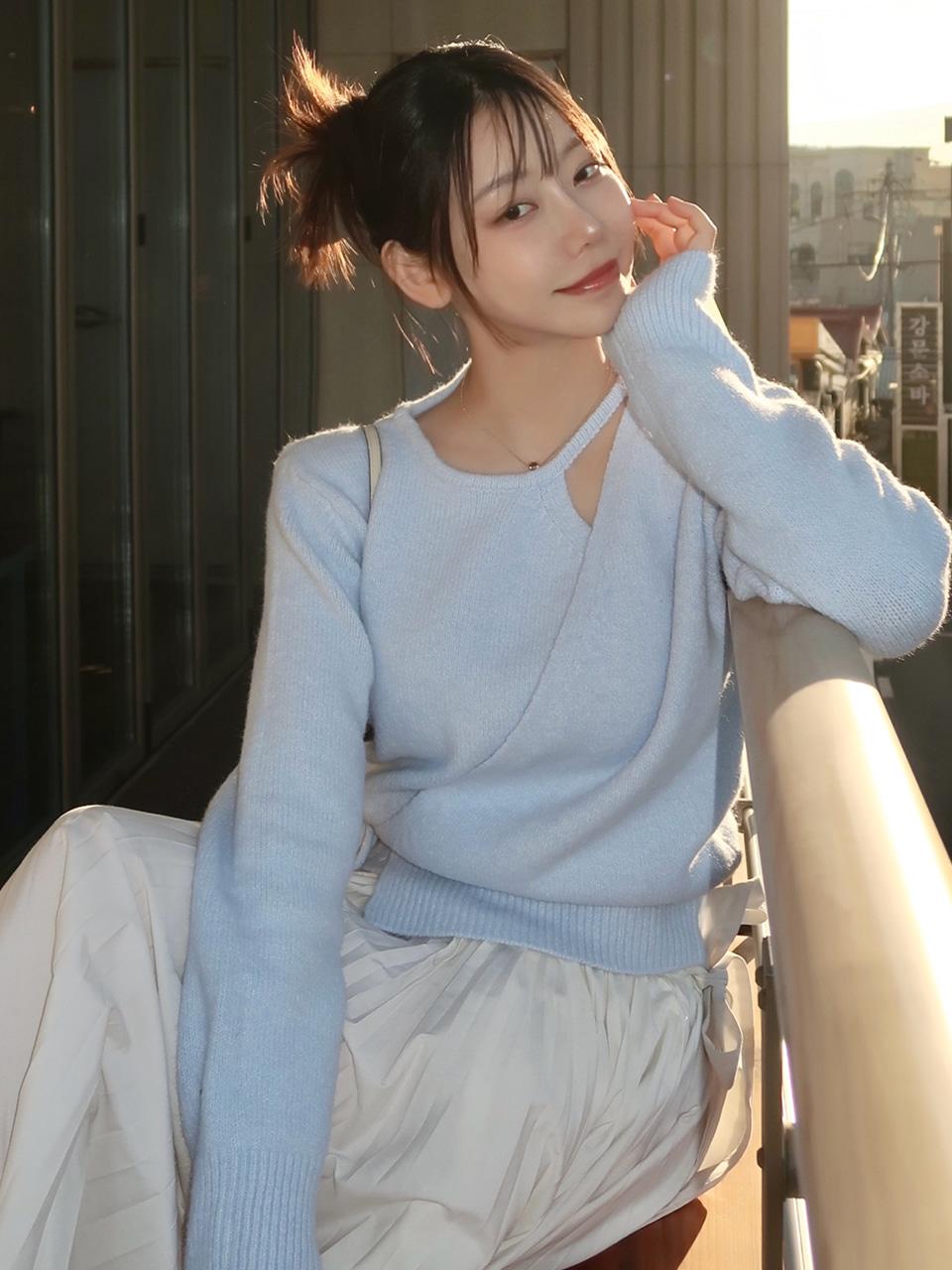 [연말결산] [김유정 착용] 울 블렌딩 랩 스웨터 / 6COL