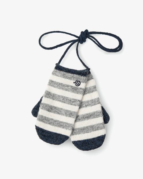 STRIPE MITTEN GLOVES [GREY]