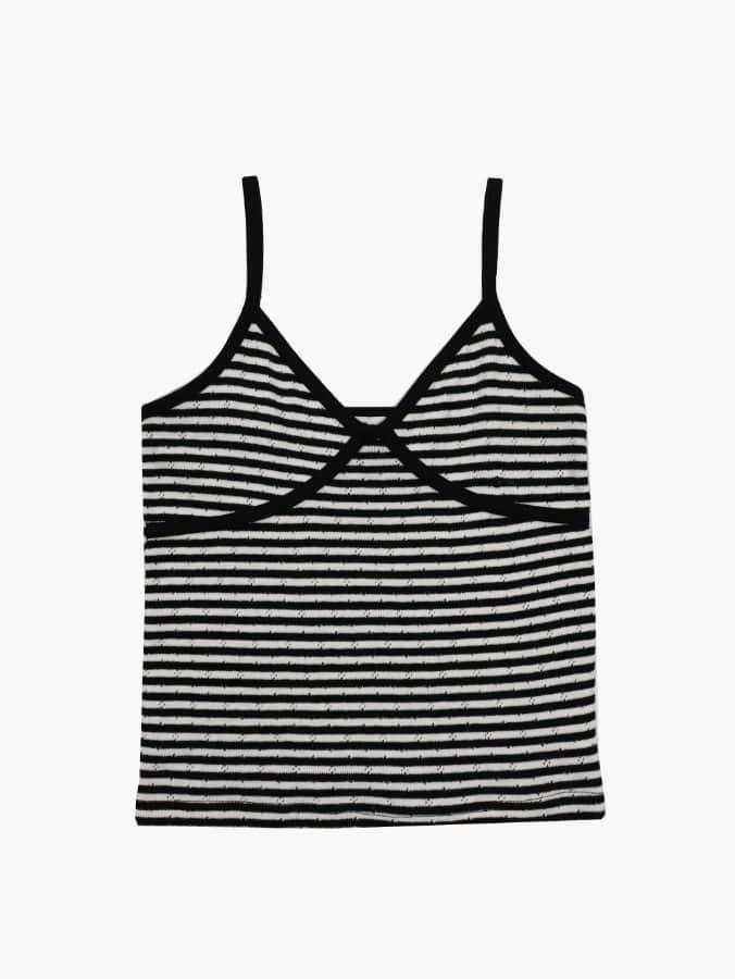 프롬뮤즈 stripe punching sleeveless