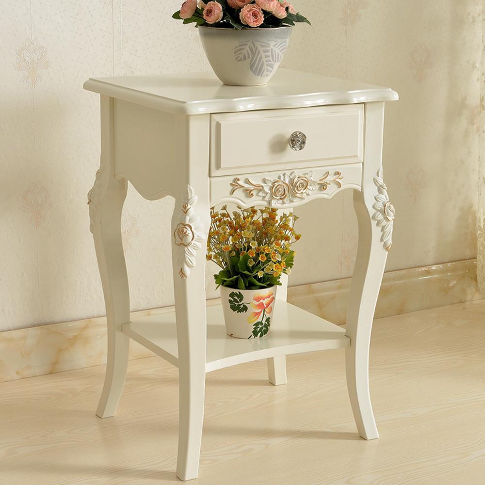 유럽풍 엔틱협탁 화이트 빈티지 협탁 심플스타일 수납공간