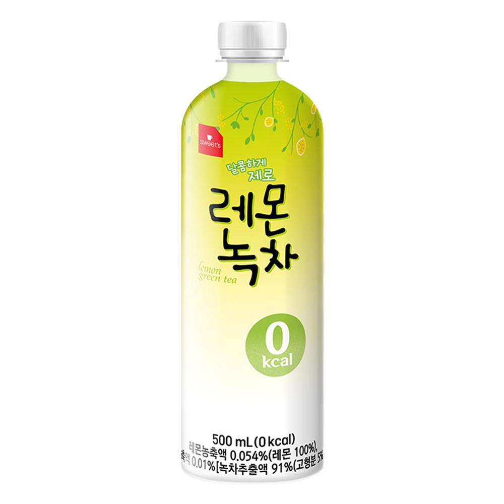 스위츠 제로 칼로리 레몬 녹차 500ml /웰그린 편의점 대용량 음료