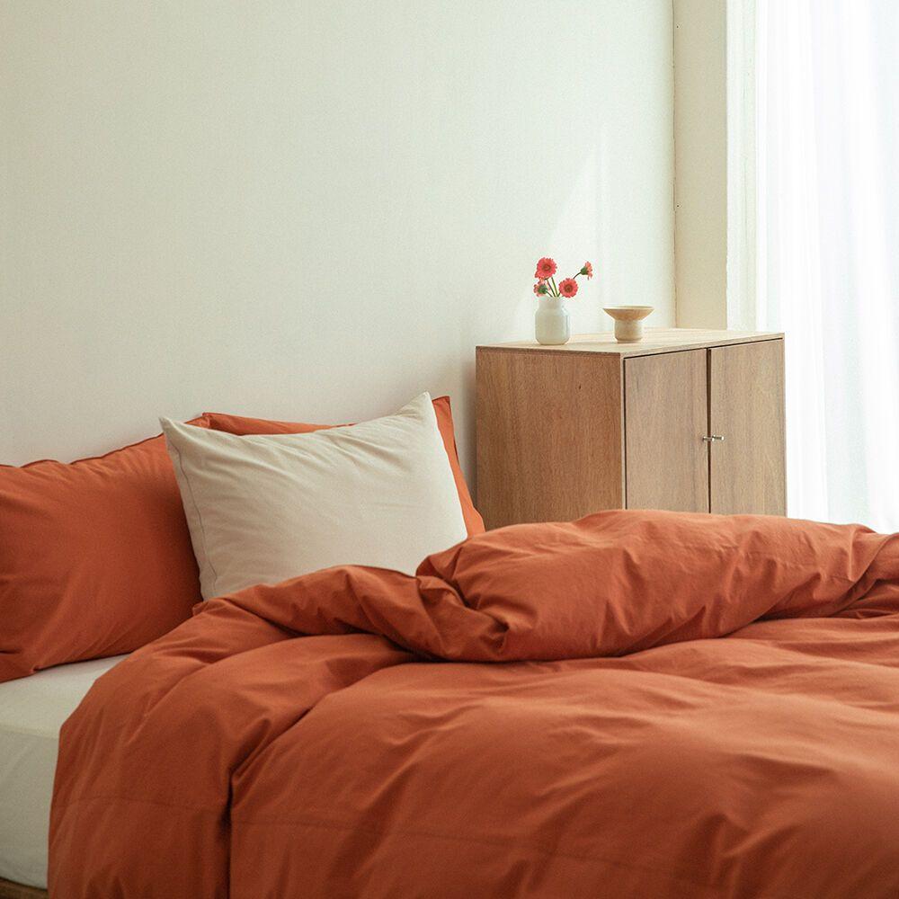 밀키 코튼 베딩_burnt orange