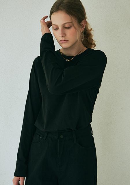 SIMPLE LONG SLEEVE TSHIRT_BLACK