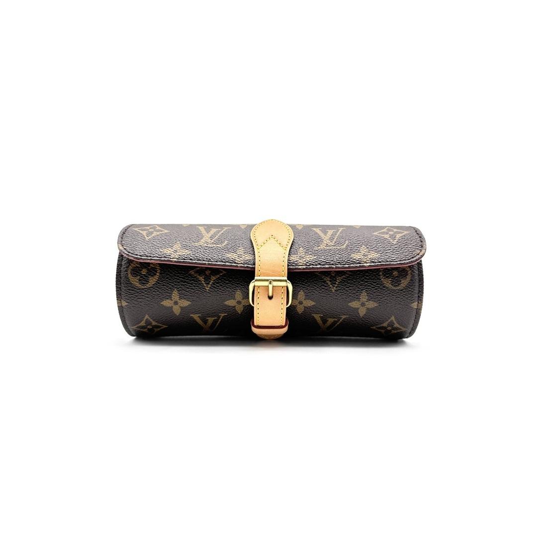 Louis Vuitton Monogram Canvas Brown Three Watch Case