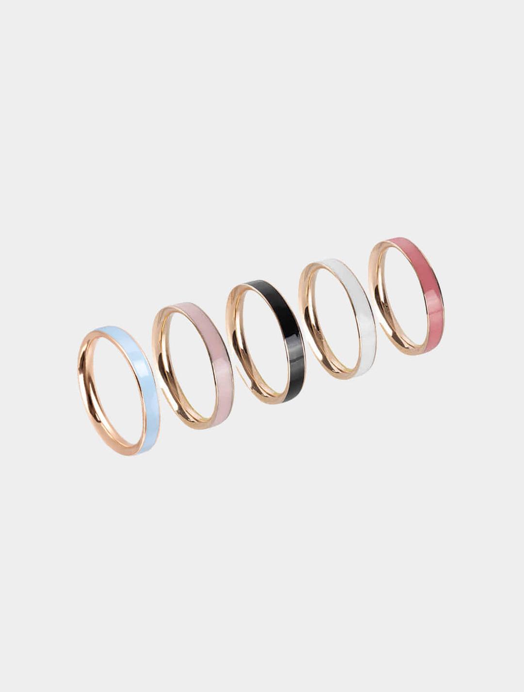 Freesia Band Ring (5color)
