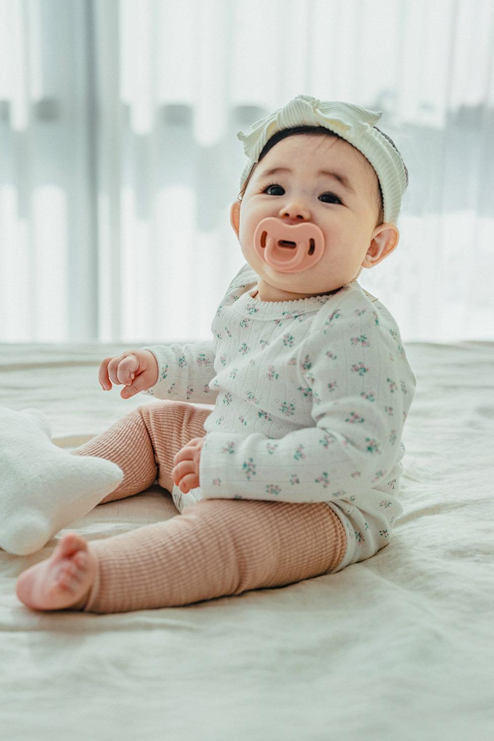 피콧 플라워 바디슈트 - 블라썸핑크