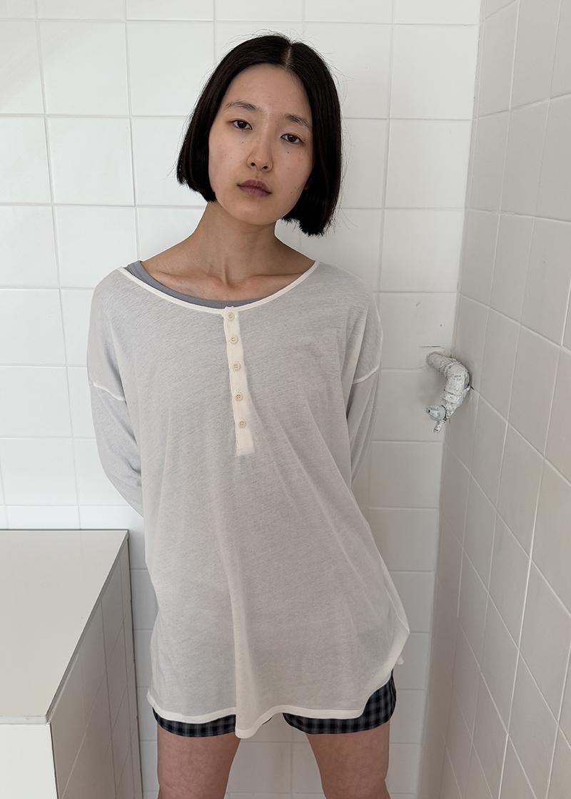 SUMMER HENLEY TEE IN WHITE