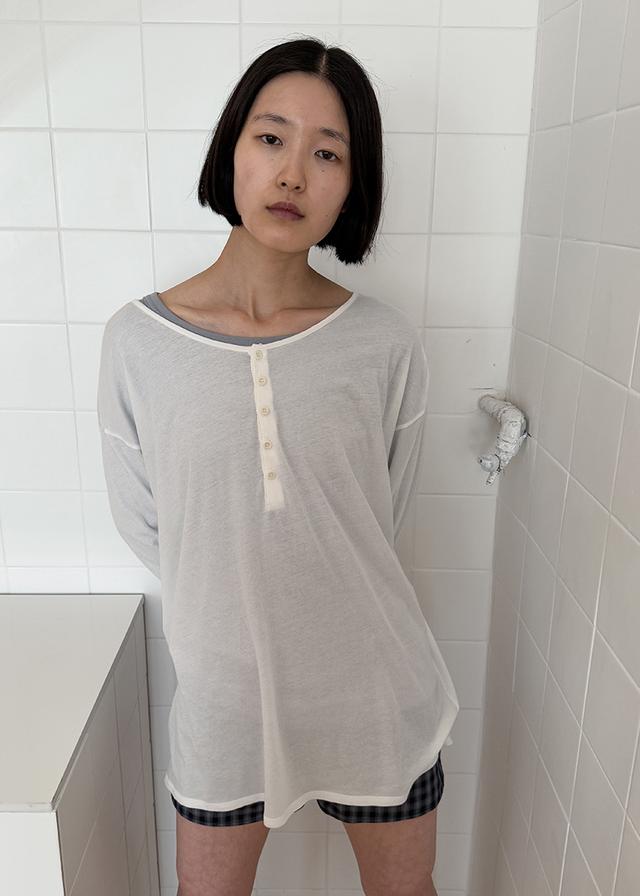 SUMMER HENLEY TEE IN WHITE