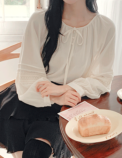 vintage lace button blouse