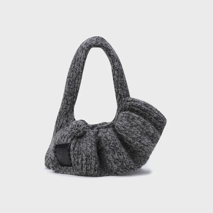 Frill Knit Shoulder Bag(melange grey) LXBAX25400GYM